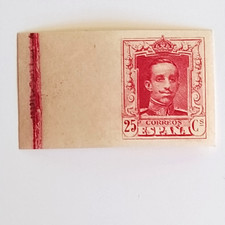 ESPAÑA 1922-30 ALFONSO XIII 25 Cs SIN DENTAR EDIFIL 317s** MNH s SIN CHARNERLA