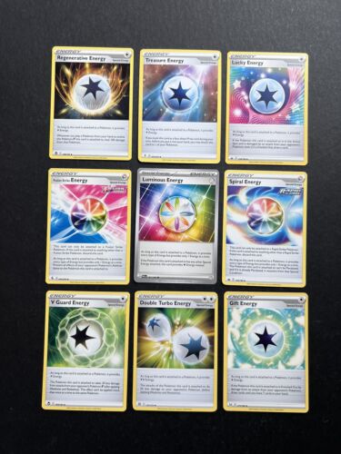 9 Pokemon Special Energy Card Luminous Gift Treasure Lucky Double Turbo PTCG A3 - Afbeelding 1 van 2