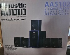 Acoustic Audio AA5102 5.1 Multimedia Bluetooth Home Theater Speaker System Black
