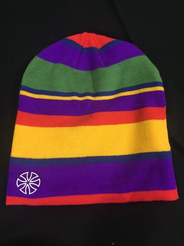 NWOT SNSUSK Purple Orange Ski Winter Sport Beanie Gorro Knit Cap Hat Beanie - Picture 6 of 6