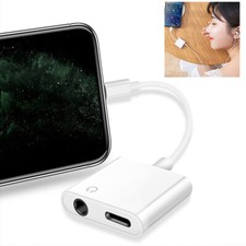 2 in 1 Audio Splitter Adapter Charger 3.5mm Earphone for iPhone X XS XR 11 12 13
