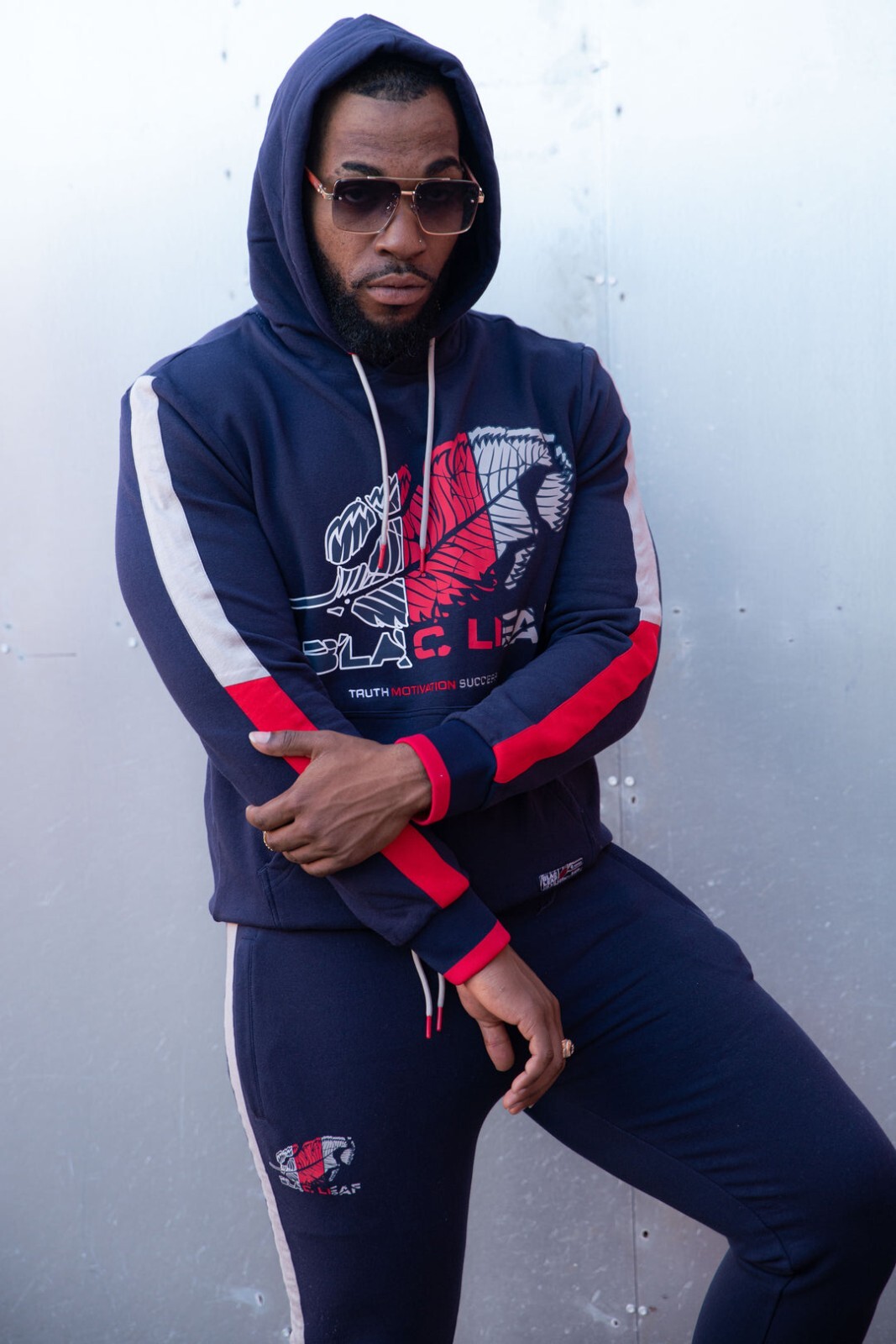 Mens Blac Leaf Basic Q Series Pullover Hoodie and… - image 16