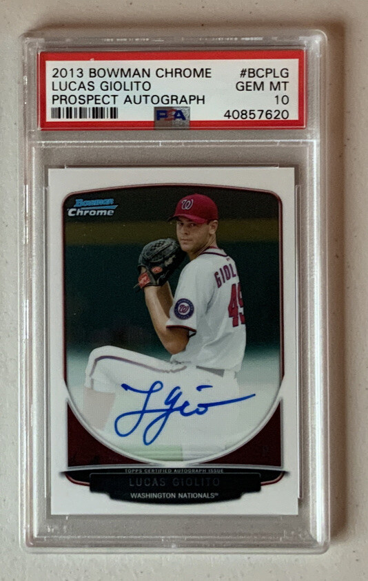 2013 Bowman Chrome Lucas Giolito Prospect Autograph RC White Sox PSA 10 Gem Mint