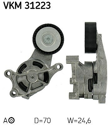 SKF Spannrolle, Keilrippenriemen Mitte u.a. für AUDI, SEAT, SKODA, VW - Bild 1 von 1