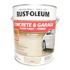 Rust-Oleum 347121 Concrete & Garage Floor Paint + Primer Satin Sand gal