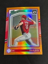 2024 Optic Ty Floyd Orange PRIZM #111 /199 - Reds - FREE SHIP