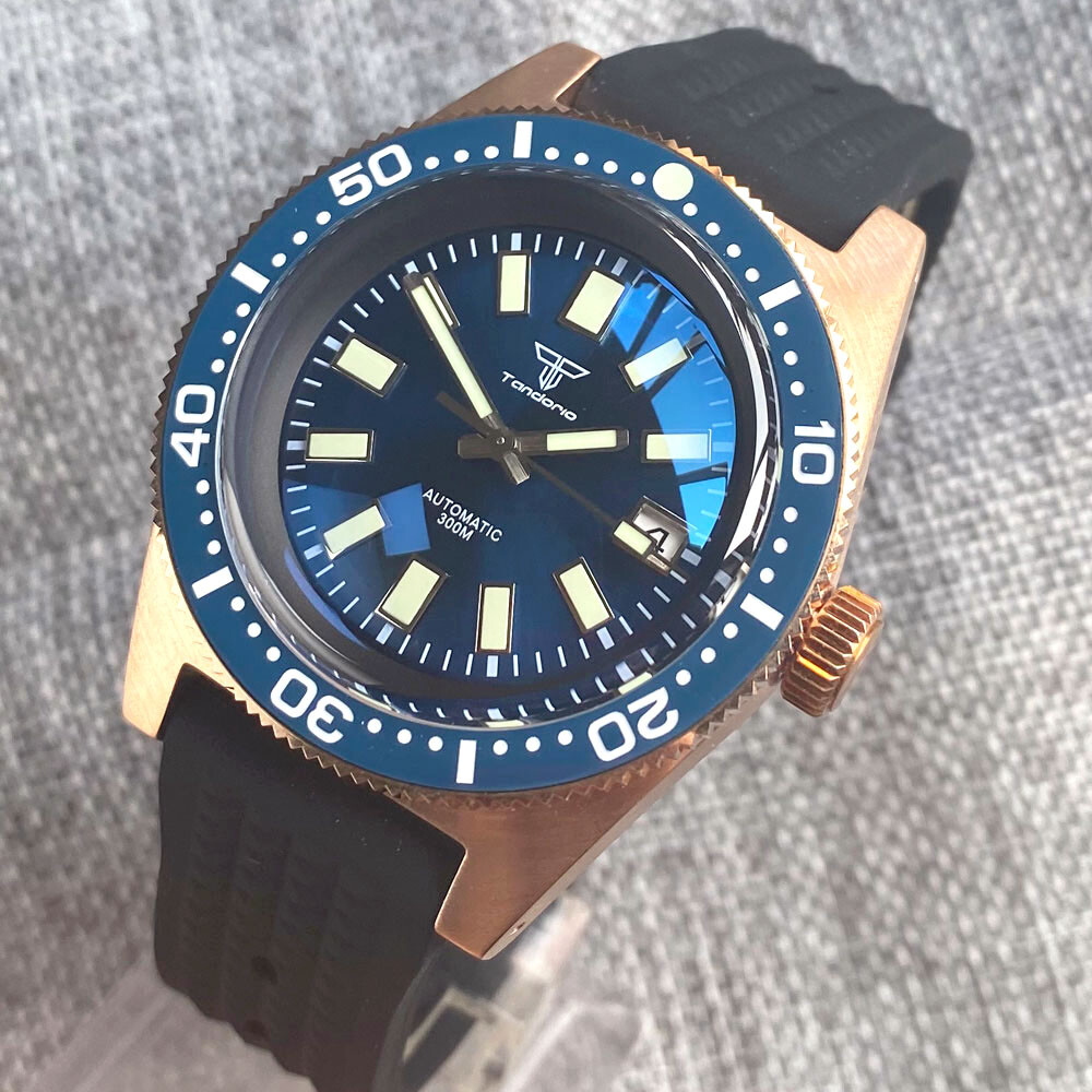 CUSN8 Solid Bronze 40MM Tandorio blue NH35 PT5000 Automatic Diver - Main Image