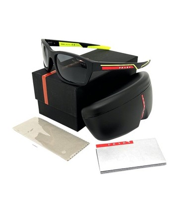 Prada Linea Rossa PS 04YS 17G02G 57mm Matte Black w/Dark Grey Polarized Sunglass