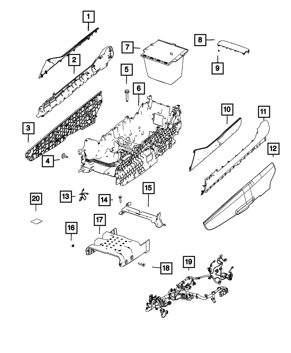 Genuine Mopar Console Wiring 68576095AA