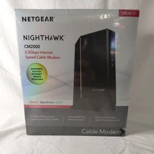 BRAND NEW NETGEAR Nighthawk Cable Modem w/ Power Cable 2.5GBPS FAST GAMING MODEM