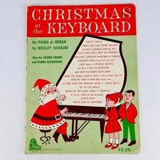Christmas At The Keyboard Wesley Schaum Sheet Music Song Book Piano / Organ 1965