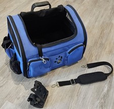 Pet Gear 3-In-1 Bike Basket Carrier/Car Seat/Shoulder Bag 14"L x 10"W x 9" Blue