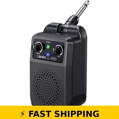 LEKATO Mini Electric Guitar Amp 5W, Portable Bluetooth Effects Amplifier