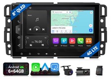 Per Silverado Sierra 2007-2013 QLED 6+64G 8" Android Autoradio Wireless CarPlay