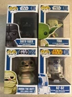 Star Wars Funco Pops Blue Box Lot Of 4 ( 01, 02, 22 , 31)