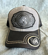Gray Black Mesh Back Trucker Hat Skull Patch ...