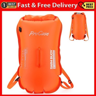 ProCase Swim Buoy Backpack, 35L Swimming Bubble Safety Float Waterproof Dry B...