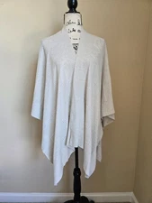 Ann Taylor poncho womens OS off white shawl throw cover shrug