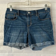 Old Navy Girls Cuffed Denim Shorts Medium Wash Size 16 Casual Jean Shorts