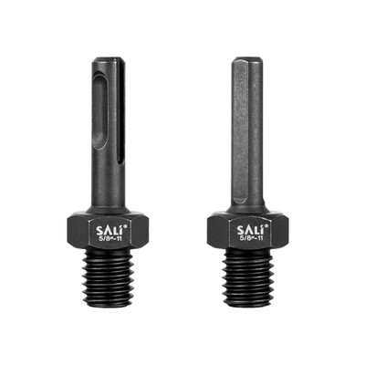 2PCS Core Drill Bit Adapter 5/8''-11 Thread Male to 3/8'' SDS plus Shank and 3/8'' 