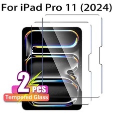 2PCS For iPad Pro 11-inch M4 2024 Tempered Glass Film Cover Screen Protector