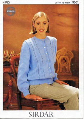 ~ Sirdar Strickmuster für Damen hübsche Spitzenstrickjacke ~ 30'' ~ 40'' ~