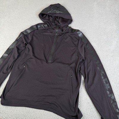 J Lindeberg Hoodie Mens XL 1/2 Zip Double Mesh Colin Knit Sweatshirt Sweater