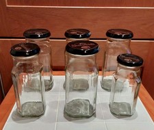 6 Empty Clear Glass Jars Crafts Pickles Storage School Projects Recycled