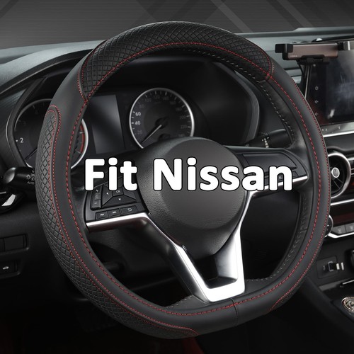 Customized Auto Car Steering Wheel Cover for Nissan,D Shaped Steering Wheel C...