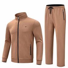 Men'S Tracksuits 2 Pieces Set Long Sleeve Causal Full Zip Hiking Jogging Gym Spo