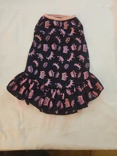 Dog Pet Princess Queen Crown Print Tee T Shirt Dress Size Medium