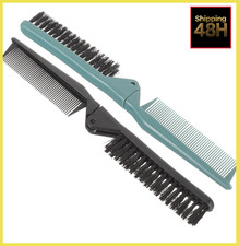 2 Pack Foldable Hair Brush Travel Hair Comb for Purse Compact Pocket Hair Brush