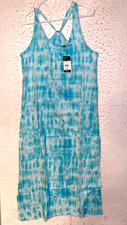Ralph Lauren Womens sz M Dress Blue Tie Dye Sleeveless 100% Cotton NWT