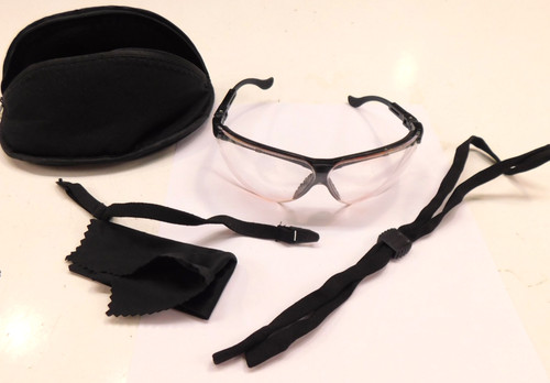 UVEX Clear Spectacles Glasses Safety Ballistic Eyeglasses Case US Military USGI