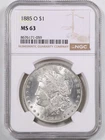 1885-O $1 Morgan Silver Dollar MS63 NGC 8676171-059