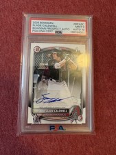 2025 Bowman Slade Caldwell RC #BPA-SC Dual Grade PSA Auto 10/Card 9 Mint Pop#1