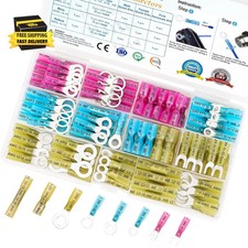 120Pcs Heat Shrink Wire Connectors, Waterproof Automotive Marine Electrical Term
