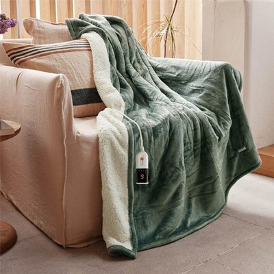 GOTCOZY Heizdecke elektrisch Überwurf 130x160cm - weich seidig Plüsch beheizt