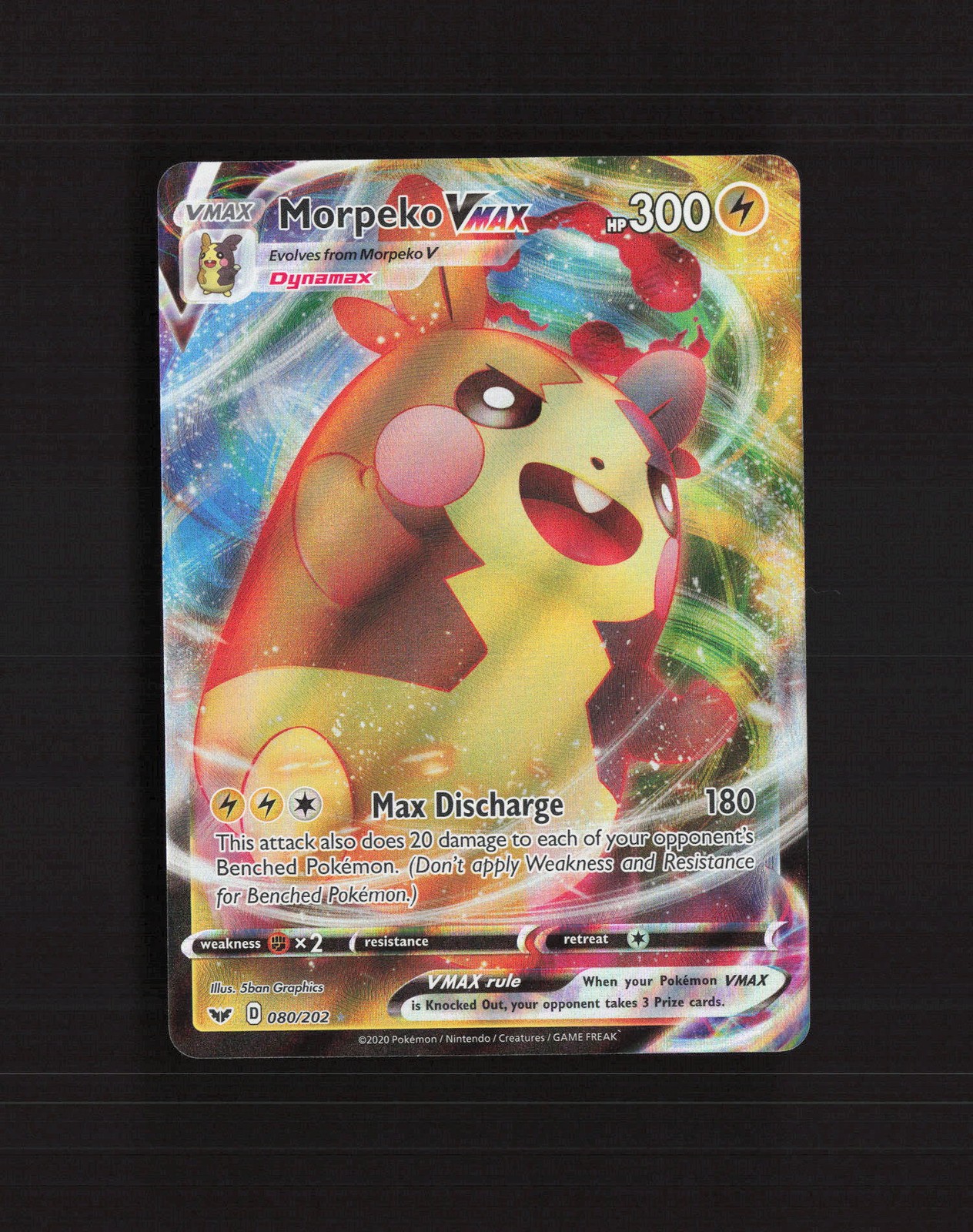 Morpeko VMAX 080/202 Sword & Shield Ultra Rare Holo Pokemon Card NM