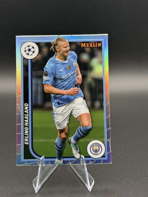 Erling Haaland 2023-24 Topps Merlin UEFA Club Competitions #73 Refractor