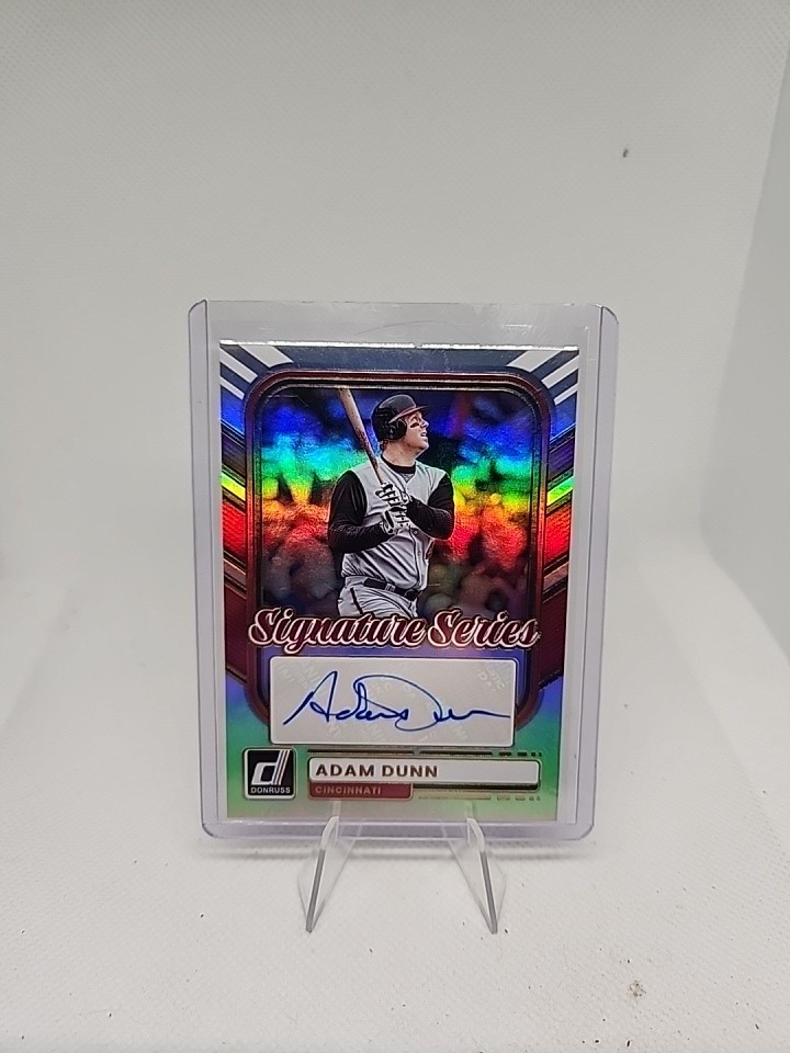 2026 Panini Donruss Baseball #SS-AD Adam Dunn Signature Series Silver Holo Auto 