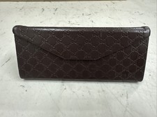 AUTHENTIC GUCCI Folding Triangle SUNGLASSES Glasses CASE Brown GG LOGO