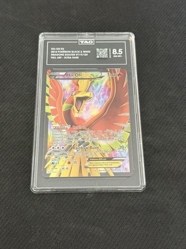 TAG 8.5 Ho-Oh EX Full Art 119/124 Dragons Exalted Pokemon