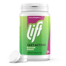 Lift Fast-Acting Glucose Chewable Energy Tablets, Raspberry, 6 Pack of 50-Tab...