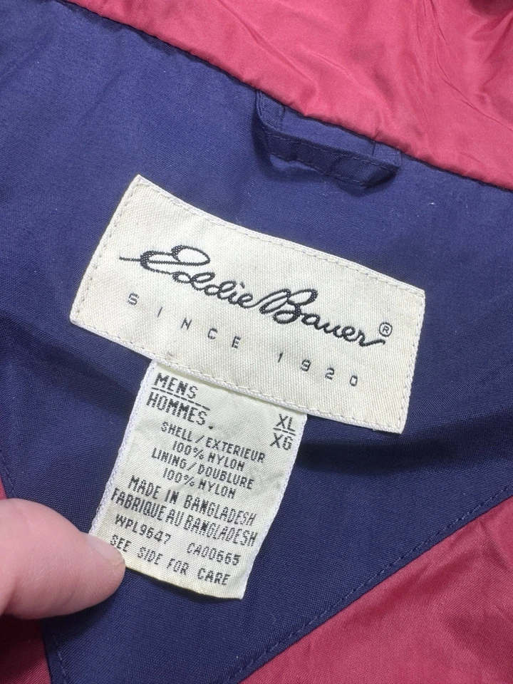 Chaqueta softshell Eddie Bauer XL cremallera completa para hombre de colección pesca lluvia senderismo al aire libre Foto 3 de 4