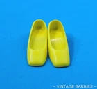Vintage Barbie / Francie Doll Yellow Square Toe Shoes MINTY ~ 1960's