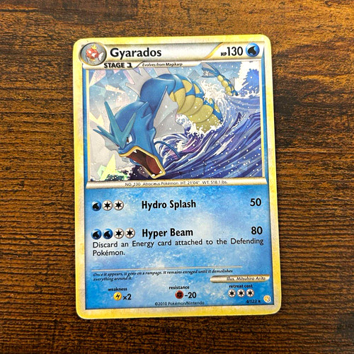 Nintendo Pokemon TCG Gyarados 4/123 HeartGold SoulSilver Rare Regular EN 2010