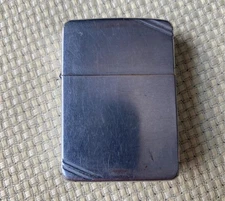 Vtg 1938-1941 4 Barrel Hinge Original Zippo Lighter Diagnol Line Edging Round Co