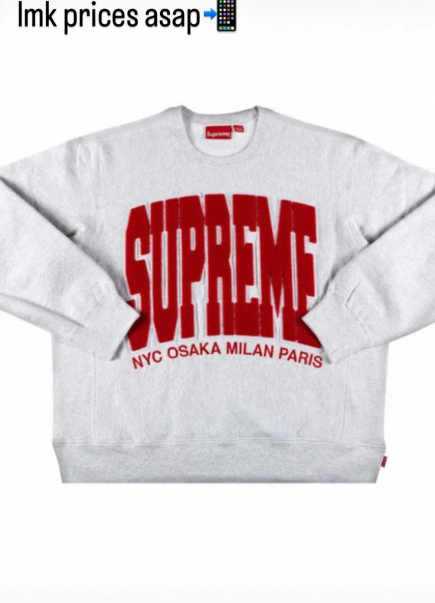 Supreme Gray Crewneck Sweaters for Men for sale | eBay