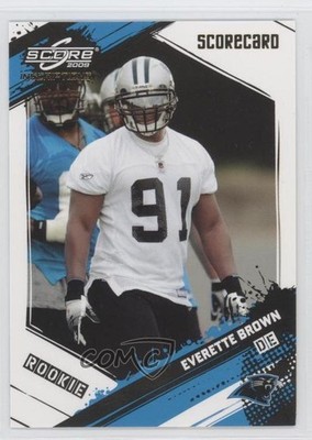 2009 Score Inscriptions Scorecard 39/50 Everette Brown #339 Rookie RC 0a1